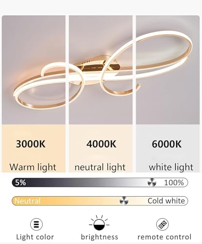 Lámpara de techo LED regulable para crear salones y dormitorios acogedores 7
