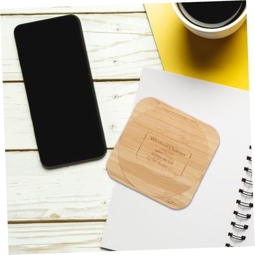 Cargador inalámbrico 10w de madera portátil para smartphone 3