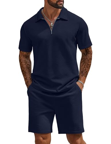 Ensemble de sport décontracté 2 pièces homme polo t-shirt short