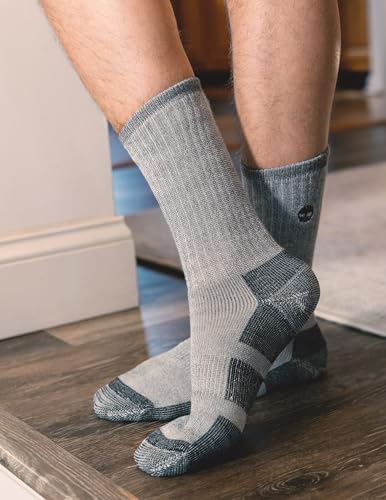 Timberland Men's Wool, Hiking, Winter, Thermal Boot, Full Cushioned Crew Socks with Arch Support3