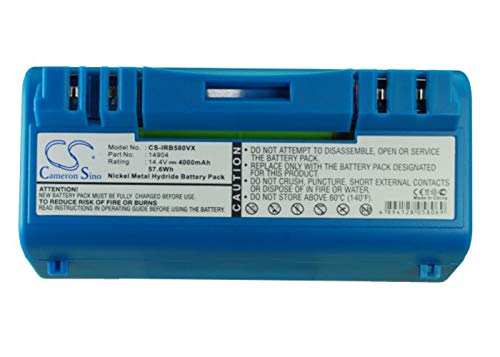 Colore: Azzurro CS-IRB580VX Batteria 4000mAh compatibile con [iRobot] Scooba 330, Scooba 340, 350, 390, 5800, 5900, 5910, 5930, 5940, 6000 sostituisce 14904