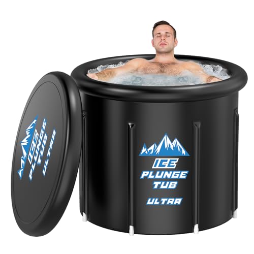 Cold Plunge Tub - XXL Size 126 Gallons Ice Bath Tub, Multiple Layered Portable Ice Bath Plunge with Cover, Suitable for Indoor Gardens Gyms Arena Cold Water Therapy Training Athletes Recovery