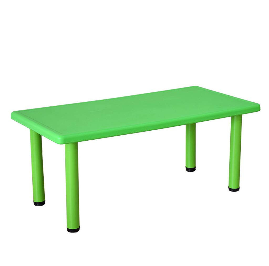 Kids Children's Plastic Table, Kindergarten,Home,Daycare Sturdy Table,Dining Table Game Table for Study Activity Garden Indoor Or Outdoor Use,Green