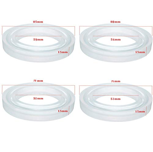 4 Size Silicone Bangle Mold Clear Round Bracelet Jewelry Casting Resin Mould (Normal) #TOP1