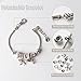 DS Charm Bracelets for girls,exquisite cute cartoon friendship Silver bracelets Stainless Steel Bangle with birthday Gift box, Adjustable girls jewelry Suitable for holiday gifts (Silver-butterfly3)