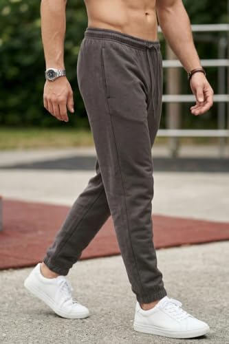 Image of Veirdo 100% Pure Cotton Regular Fit Mid Rise 2 Pocket Trackpants for Men (Available in Black, Brown, Navy, Olive, Eiffel Tower Colors)