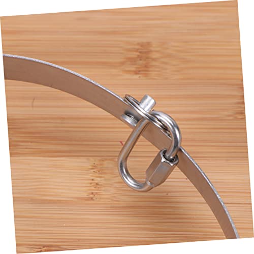 Image of Large Stainless Steel Bird Swing for Parakeets and Cockatiels Widened Feeding Bracket for Hummingbirds Design for Garden Decoration and Indoor Use