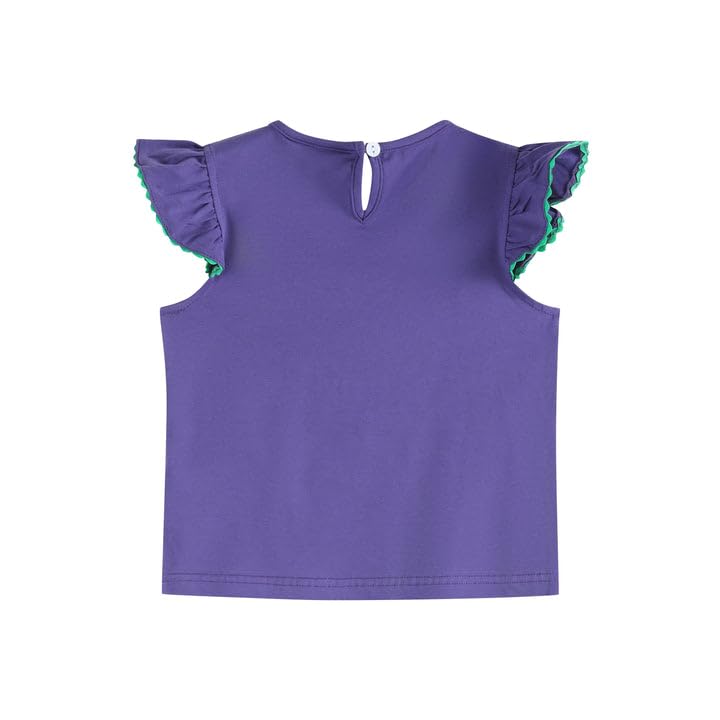 Baby Girls Purple Mardi Gras Applique Ruffle Shirt2