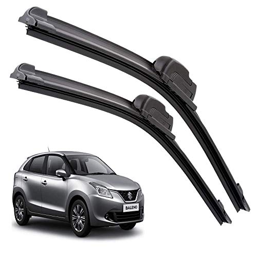 Image of Euro Care Windshield Car Wiper Blades Compatibility With Maruti Suzuki Baleno Set of 2Pcs (D-21,P-18, Color- Black, Model 2015-Till Date)