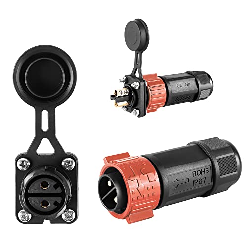 Trolling Motor Plug Receptacle 50A - Waterproof Boat Dc Power Connector 12/24/36/48V For Fishing Reels, Downriggers #TOP16