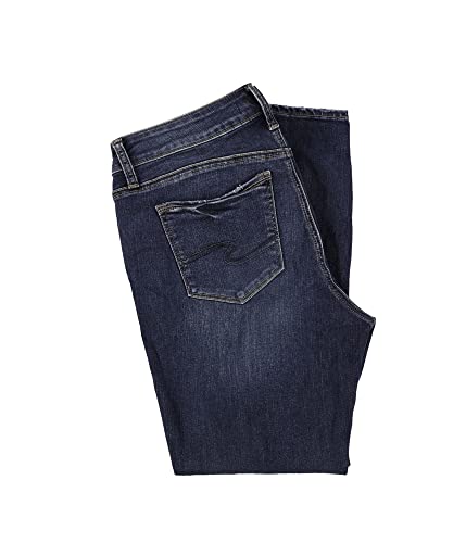 Silver Jeans Co. Womens Elyse Denim Distressed Skinny Jeans Blue 243