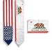 LLBFHH USA And California Flag Graduation Stole,Satin Embroidery Graduation Sash for International Students,72 Inch Length.