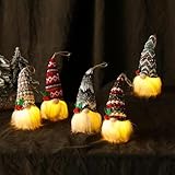 TOCOZOC 5 Unidades Gnomos de Navidad para Colgar con Luz, Gnomos Navideños Suecos Hechos a Mano de 7.4 Pulgadas, Peluche...