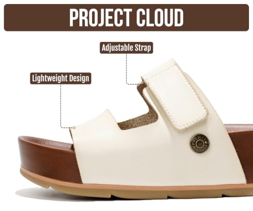 Image of Project Cloud 100% Genuine Leather Platform Sandals Women Summer Wedges