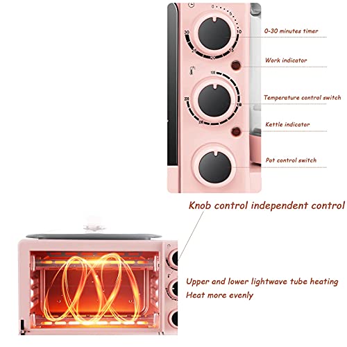 DAIYUDEYZ 3-in-1-Familien-Frühstücksstation Milchbereiter Toaster Backofen – Bild 3