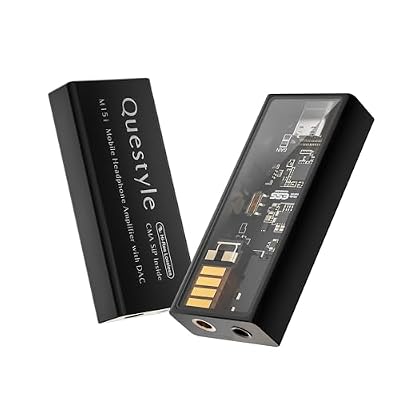 Questyle M15i Mobile DAC Amp - MFi Certified Headphone Amplifier,ESS Flagship DAC, 3.5mm/4.4mm Balanced Output, Supports PCM 768kHz/DSD512 Portable USB C Audio Adapter for iPhone, Android, Laptop