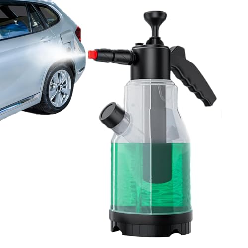 Pulverizador de lavado de coches, bomba pulverizadora de espuma, pulverizador de espuma a presión de 2 litros para el lavado de coches – Pulverizador de agua con dos opciones de boquilla para limpieza