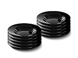  10er SET CreaTable - ITALIAN PARTY - Pastateller BLACK 29 cm aus Opalglas