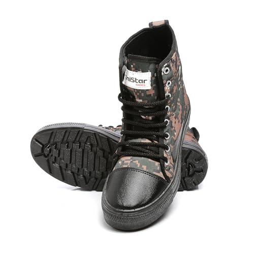 Image of Unistar High Ankle Trekking Ridding Men's Boots | Anti Skid Sole with Mild Waterproof Protection (CobraPrint - Size