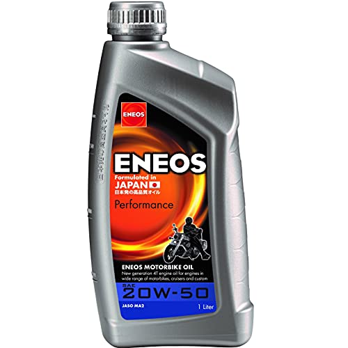 Eneos Performance Motoröl für Motorrad 4T 20W-50 - Hochwertiges Mineral Motorenöl - Fortschrittliches Motor Öl für 4 Takt Motorräder (1 Liter)