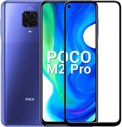 EITANSHA CREATION Tempered Glass Screen Protector Compatible for POCO M2 PRO with Edge to Edge Coverage and Easy Installation Kit, Pack of 1