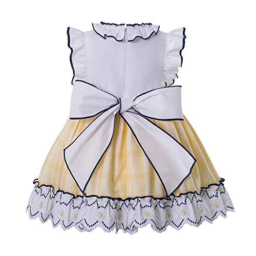 Pettigirl Baby Girls Easter Spring Elegant Yellow Plaid Ruffle Romper Clothing Set Newborn Infant Lovely Dresses Outfit #TOP1