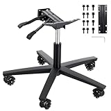 Frassie Office Gaming Chair Metal Base Set Replacement Part Wide Legs with Adjustment Backrest Tilt Mechanism 1 Gas Cylinder 5 Wheels