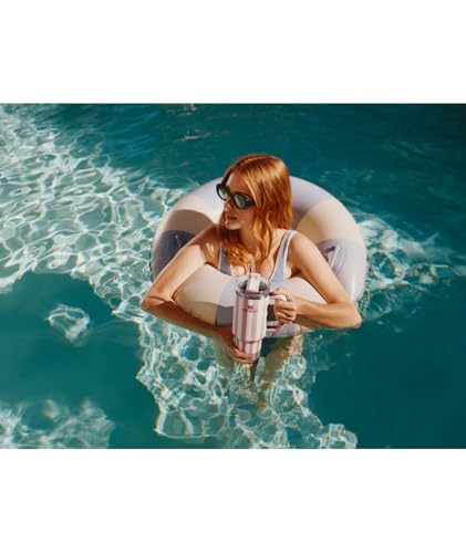 Image of STANLEY Quencher H2.0 Tumbler with Handle and Straw 30 oz | Flowstate 3-Position Lid | Cup Holder Compatible for Travel | Insulated Stainless Steel Cup | BPA-Free | Peach Whip Cabana Gloss