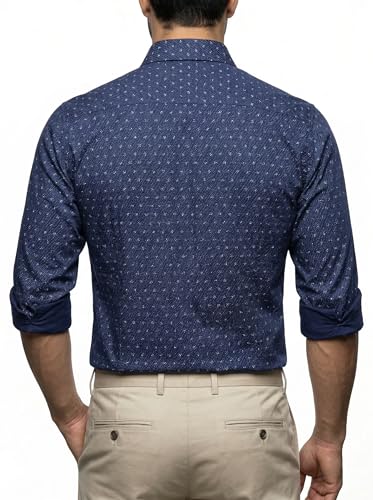 Image of Amazon Brand - INKAST Men's Printed Cotton Shirt | Full Sleeve | Regular Fit | Comfortable Formal Stylish Shirt for Men | Man Shirts for Professional Look