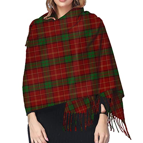 Women Blanket Scarf Long Shawl Clan Anderson Weathered Tartan Cashmere Feel Shawl Wrap Winter Warm Scarf 77x27inch3