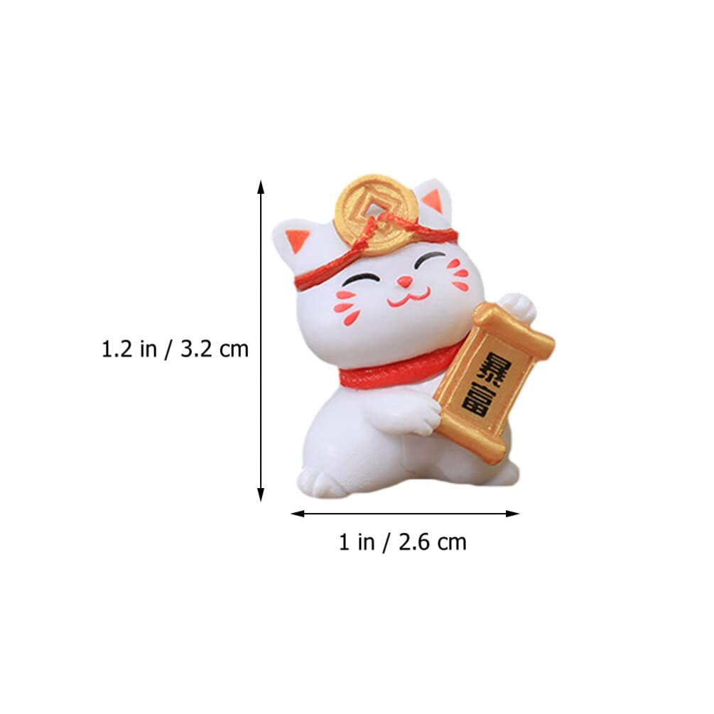 Jenngaoo Figurine De Chat Porte-Bonheur, Japonais Maneki Neko Lucky Cat Fortune Statue Agitant Le Bras Accueillant Le Chat Feng Shui Décoration