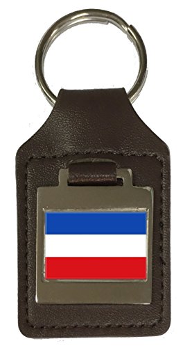 Porte-clés en cuir gravé Valledupar Colombie, artisanat d'exception