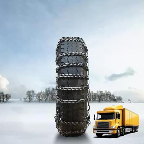 9mm Set of 2 Heavy Duty Snow Chains for Suvs and Cars Skid Traction Chains High Strength Manganese Emergency Use for Tire Reliable in Icy road 235/75R17.5 2pcs 295/70R22.5