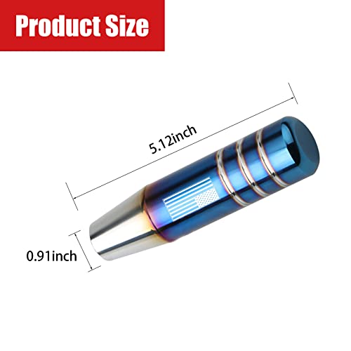 Miytsya Pack-1 Gear Stick Shifter Knobs, American Flag Design Metal Gear Stick Shift Knob, Automatic Shift Knob, Weighted Car Shift Handle Knob Fits Most Auto Transmission Vehicle (Multicolored) #TOP1