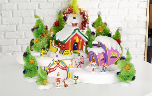 Department 56 4032417 Dr. Seuss Grinch Village Accessories Wonky Christmas Trees Figurine Set Of 6 thumb #4