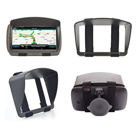 Digicharge 6 Inch GPS Sun Shade for Garmin DriveSmart 66 60 Drive 61 61LM RV 660 Fleet 670 660 Tread Zumo XT TomTom Go Comfort 6’’ Supreme 6’’ Via 1625 Go 62 Trucker Night Anti Reflection Sun Visor Cover