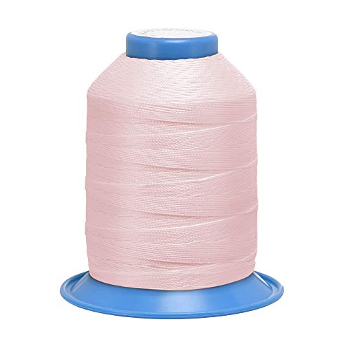 Hilo de coser poliéster 610 yardas 0.45 mm rosa claro miniatura 1