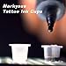 Narkysus Tattoo Ink Cups 1000Pcs Disposable Medium Tattoo Ink Caps Plastic Tattoo Pigment Ink Cups Microblading Cups Permanent Makeup Container Cups for Tattoo Ink, Tattoo Needles, Tattoo Supply