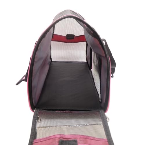 Image of ZaneSun Cat Carrier,Soft-Sided Pet Travel Carrier for Cats,Dogs Puppy Comfort Portable Foldable Pet Bag Airline Approved (LightPink)