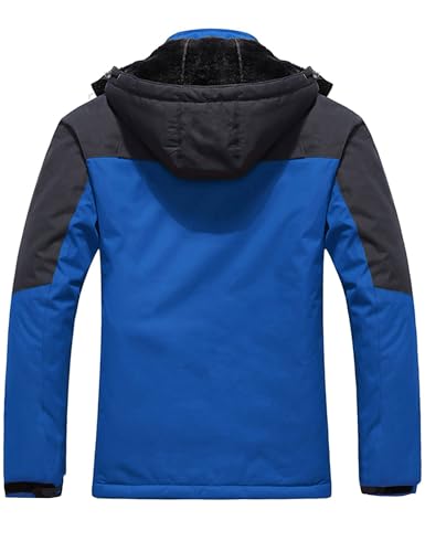 Image of Wantdo Men's Mountain Waterproof Ski Jacket Windproof Rain Jacket Winter Warm Hooded Coat