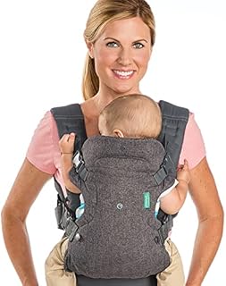 Infantino Flip Advanced 4-in-1 Carrier - Ergonomic, convertible, face-in and face-out front and back carry for newborns and older babies 8-32 lbs