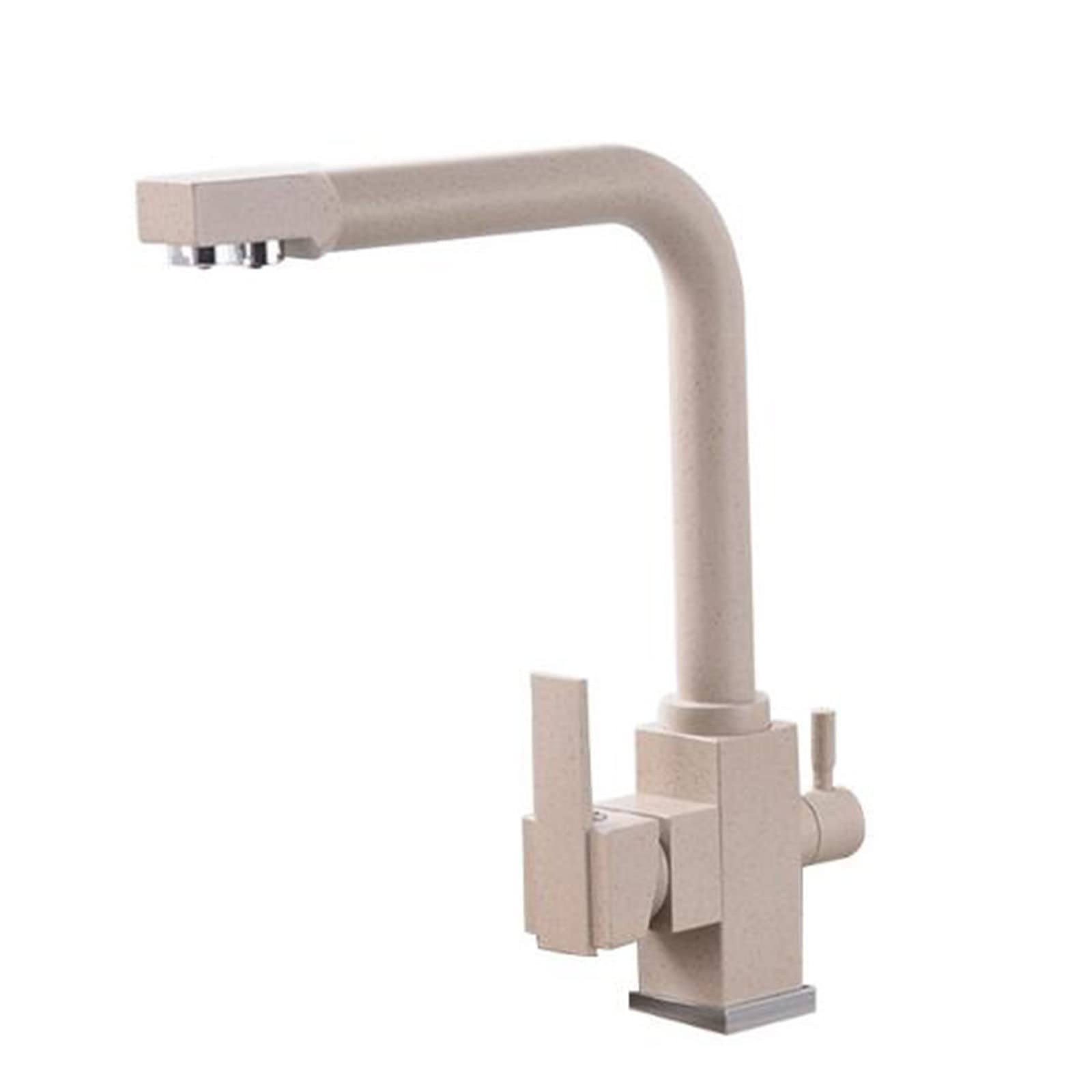 Robinet de cuisine à 3 voies eau purifiée en laiton mitigeur rotateur couleur or