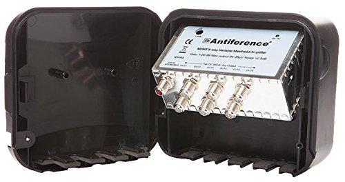 Antiference mhk6lte Way Variable Gain Masthead Amplifier and Power Supply  Black