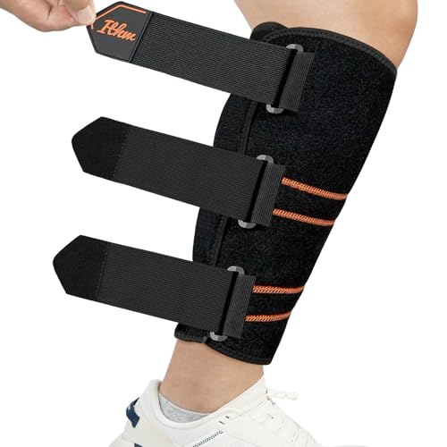 ITHW Adjustable Calf Brace for Shin Splint Relief, Shin Splint Brace for Swelling,Strain, Sprain, Calf Compression Wraps for Men Women (Large)