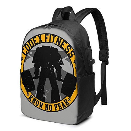 PCYN Know Fear Mochila USB de Viaje de Moda