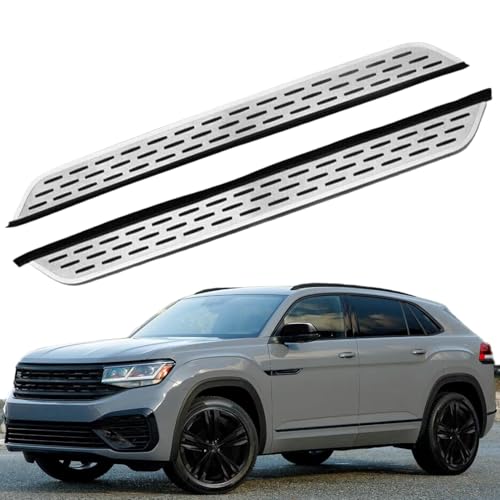 Estribos Laterales para VW Atlas Cross Sport 2020-2026 2 Piezas Plata miniatura 1