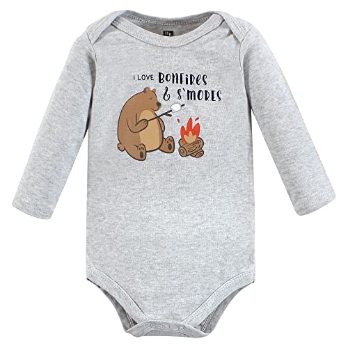 Image of Hudson Baby baby-boys Cotton Long-sleeve Bodysuits 5-pack