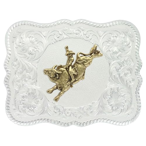 Boucle de ceinture Montana Silversmiths argent festonné pour vibrer au rythme du rodéo américain