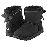 [UGG] アグ キッズ ベビー 子供用 ムートン ブーツ ミニベイリーボウII mini bailey bow II Toddler 【1017397T】 海外正規品 (サイズ：11 / 約17.5cm、カラー：black [並行輸入品]