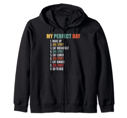Mi Día Perfecto Divertido Perro Deporte Sudadera Cover